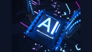 Computer key showing AI